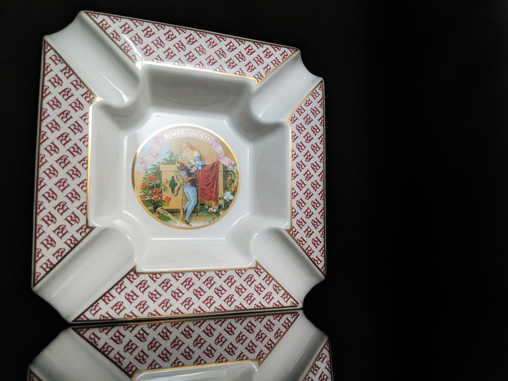 Large Ceramic Cigar Ashtray 9" Square