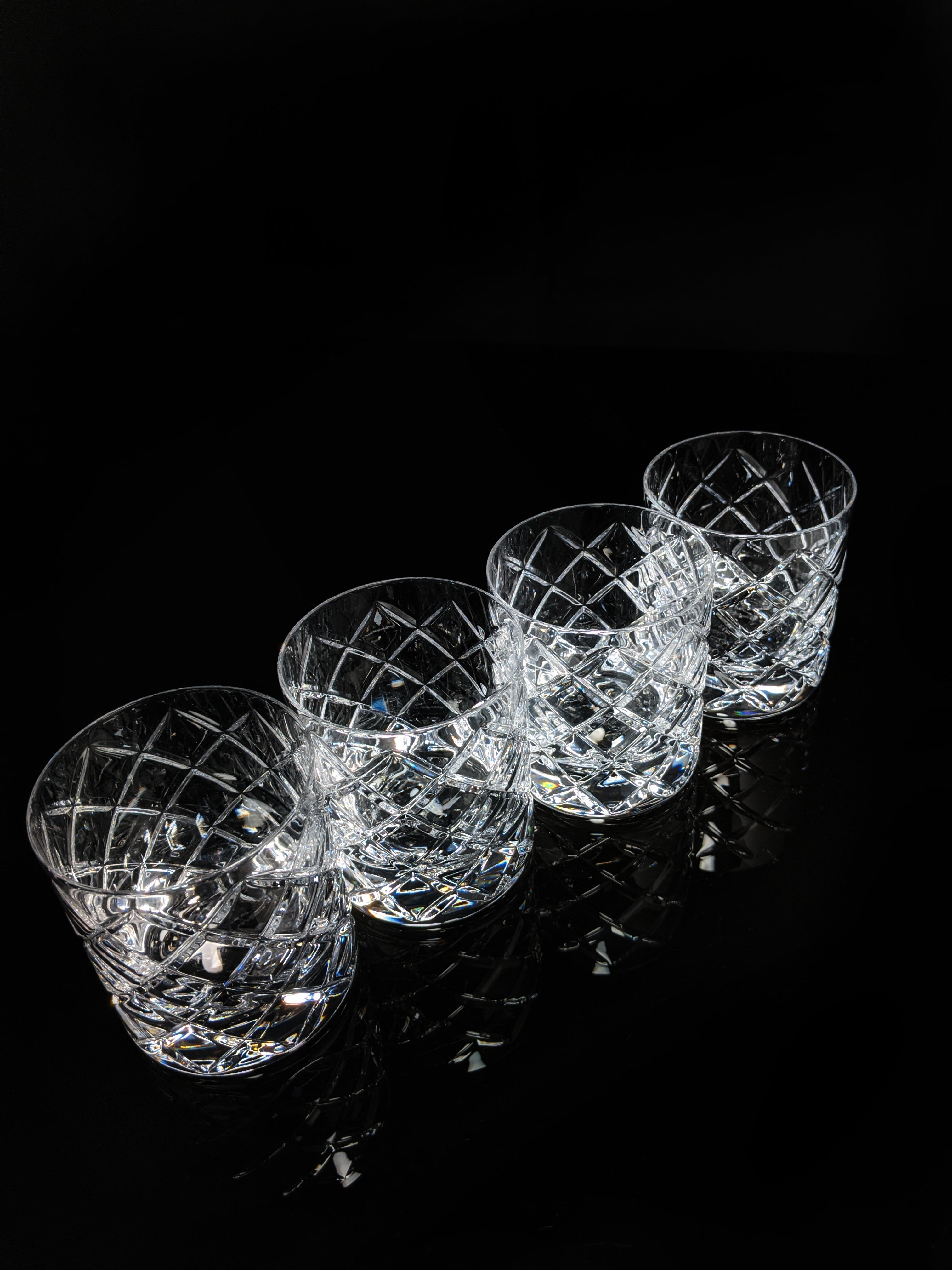 Faberge Oberon Crystal  Old Fashion Glasses