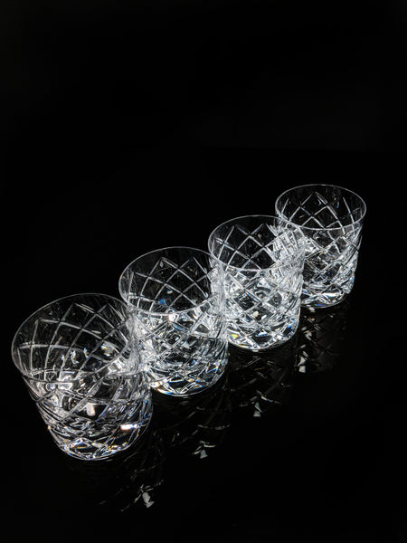 Faberge Oberon Crystal  Old Fashion Glasses