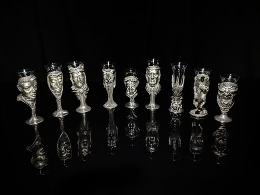 Royal Selangor Lord of Rings  Pewter  Shot Glasses   Set of 9