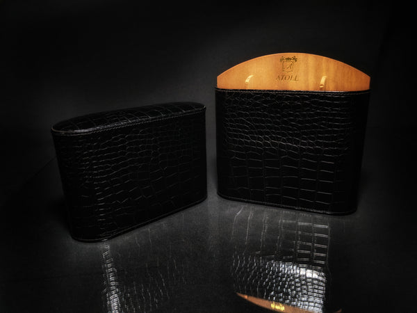 atoll cigar case in Black Croc