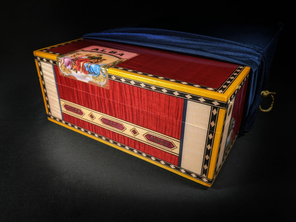 Elie Bleu Alba Red Sycamore Humidor 110 count
