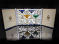 Faberge Crystal Martini Glasses Set Of 4 New In Presentation box