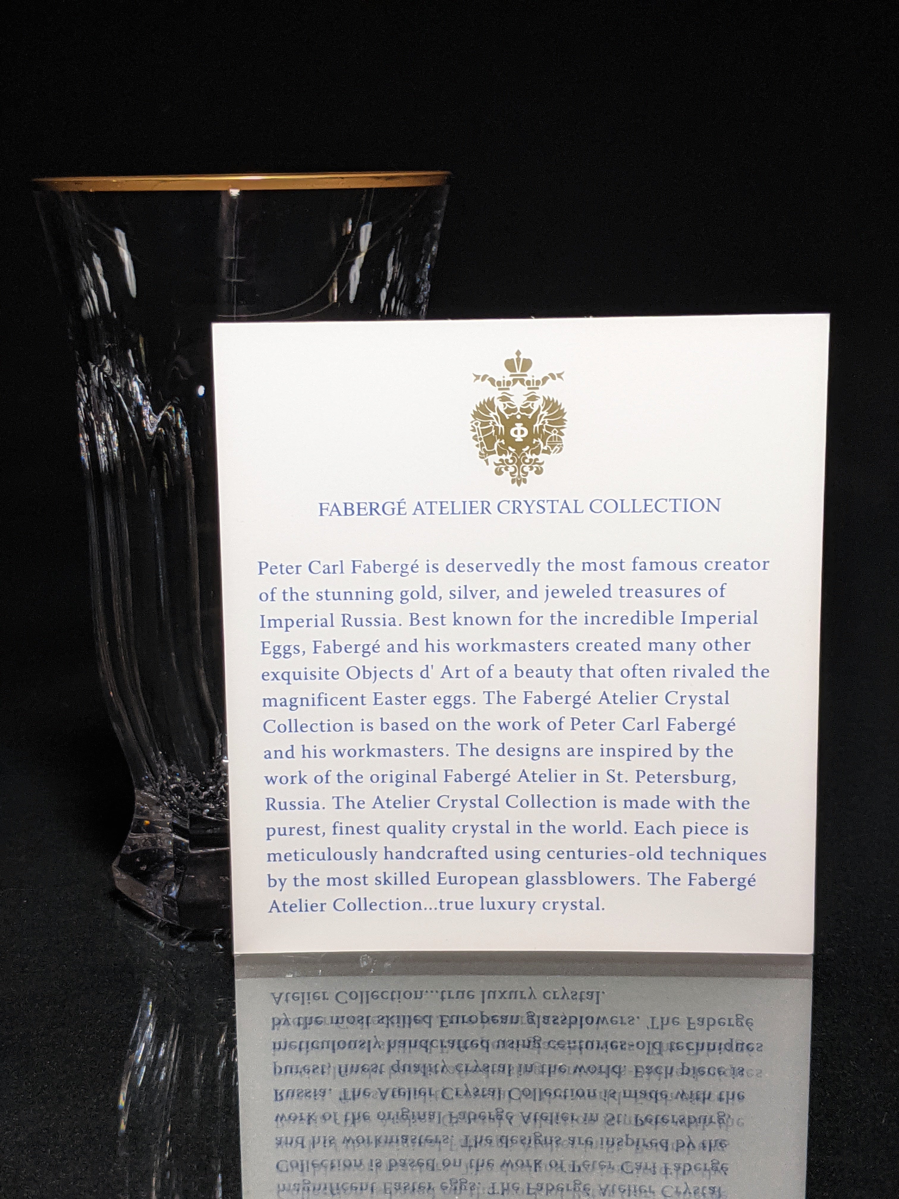 Faberge  Crystal Highball Glasses set of 4 NIB
