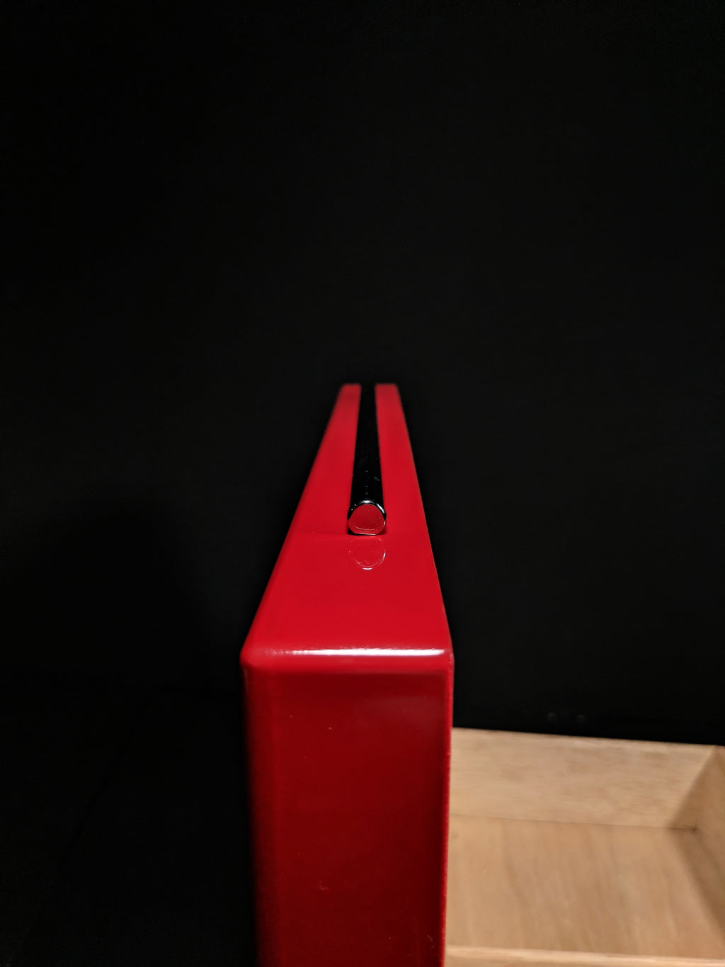 Red Lacquer Finish Wood Humidor Showroom Model