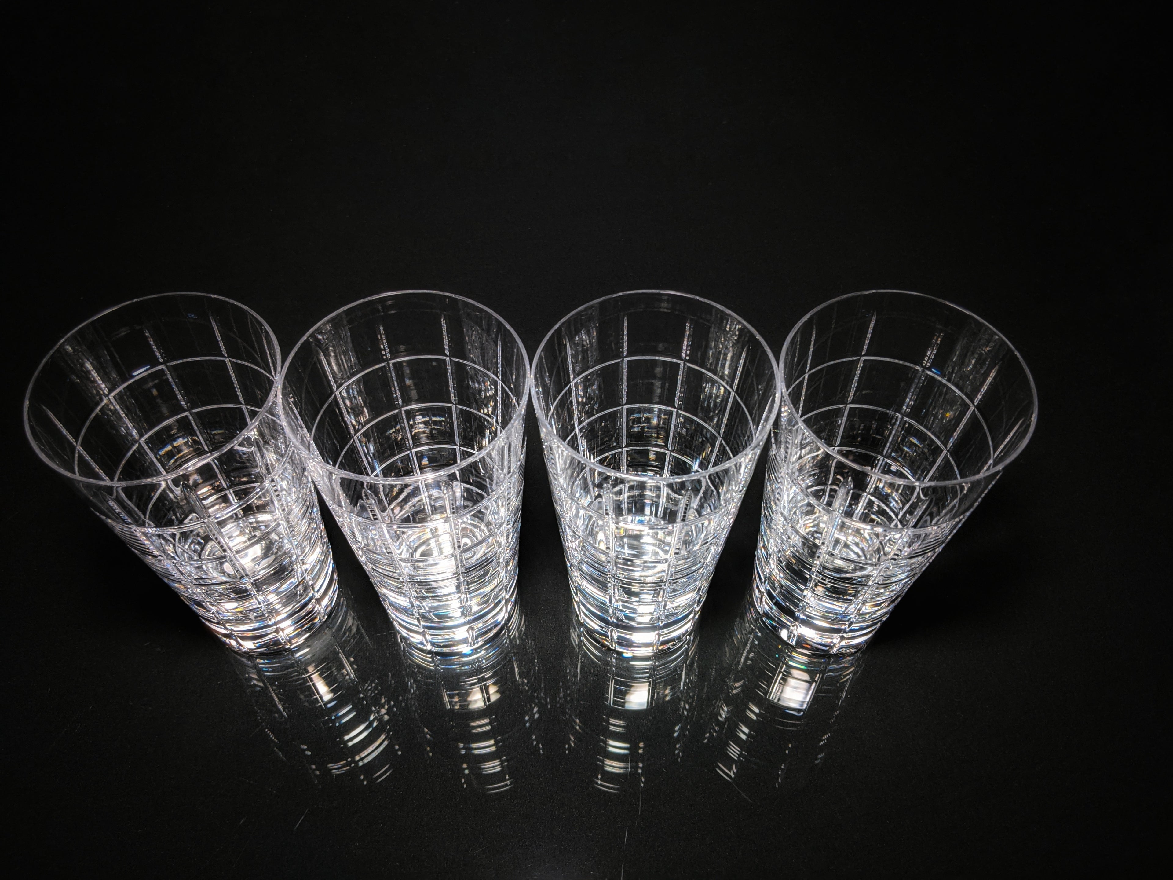 Faberge Metropolitan Tall Clear Crystal Glasses
