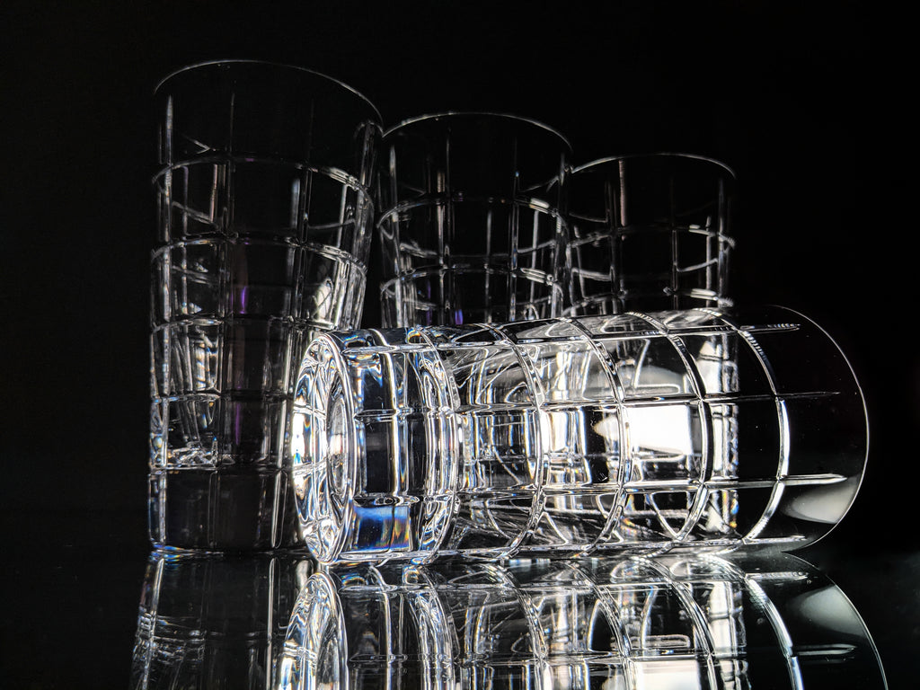 Faberge Metropolitan Tall Clear Crystal Glasses