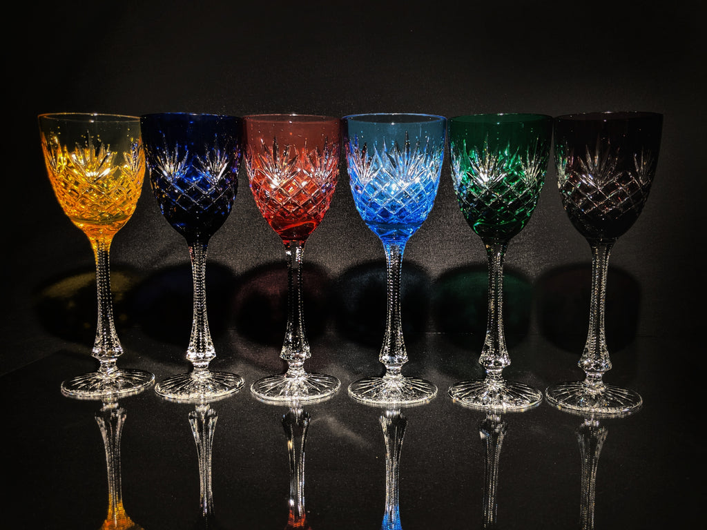 Faberge Odessa Colored Crystal Glasses