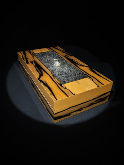 Elie Bleu Think Royal Ebony inlayed with Bronze Skull Limited Edition Humidor 110 count