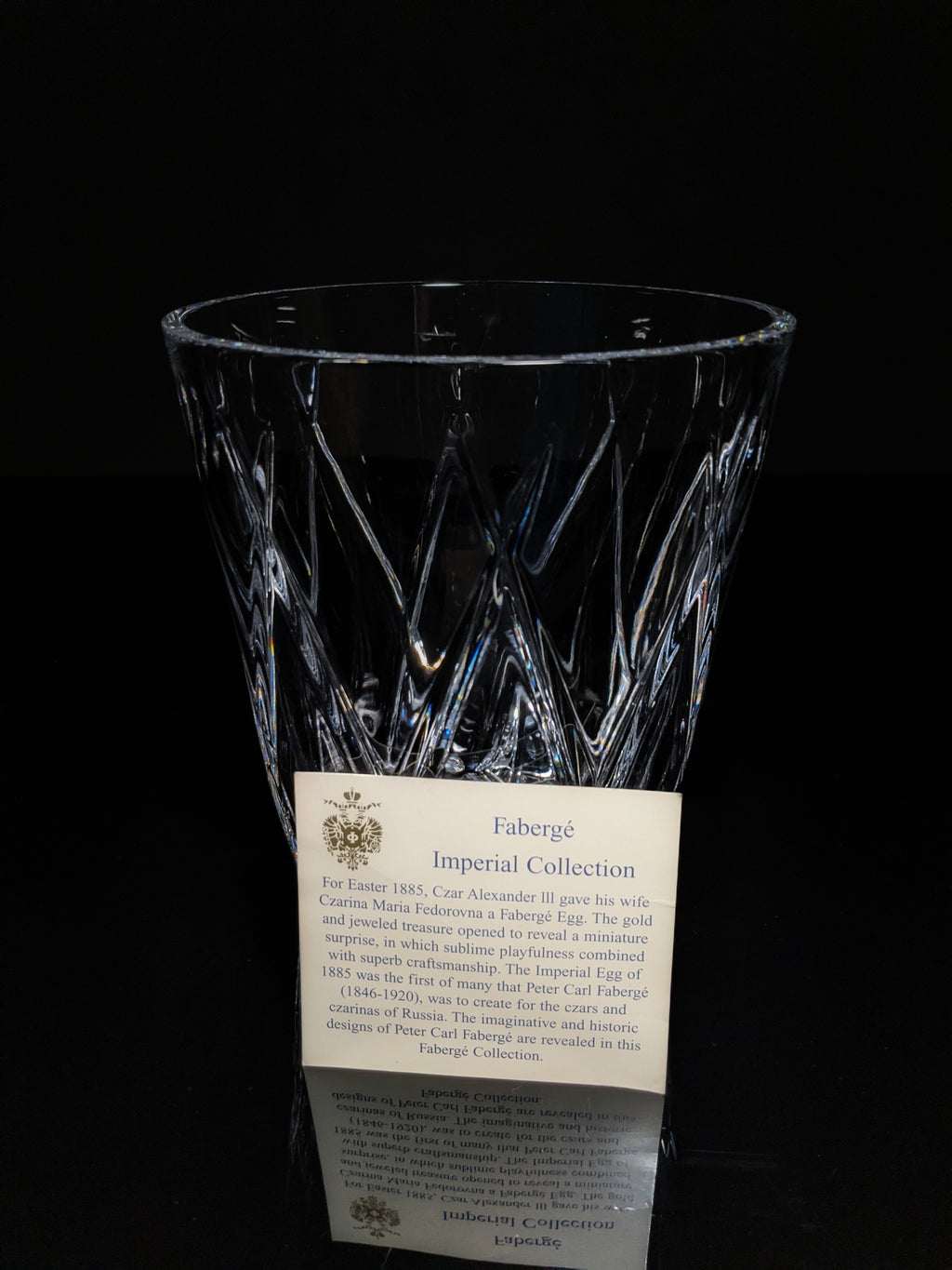 Faberge Triomphe Crystal Ice Bucket NIB