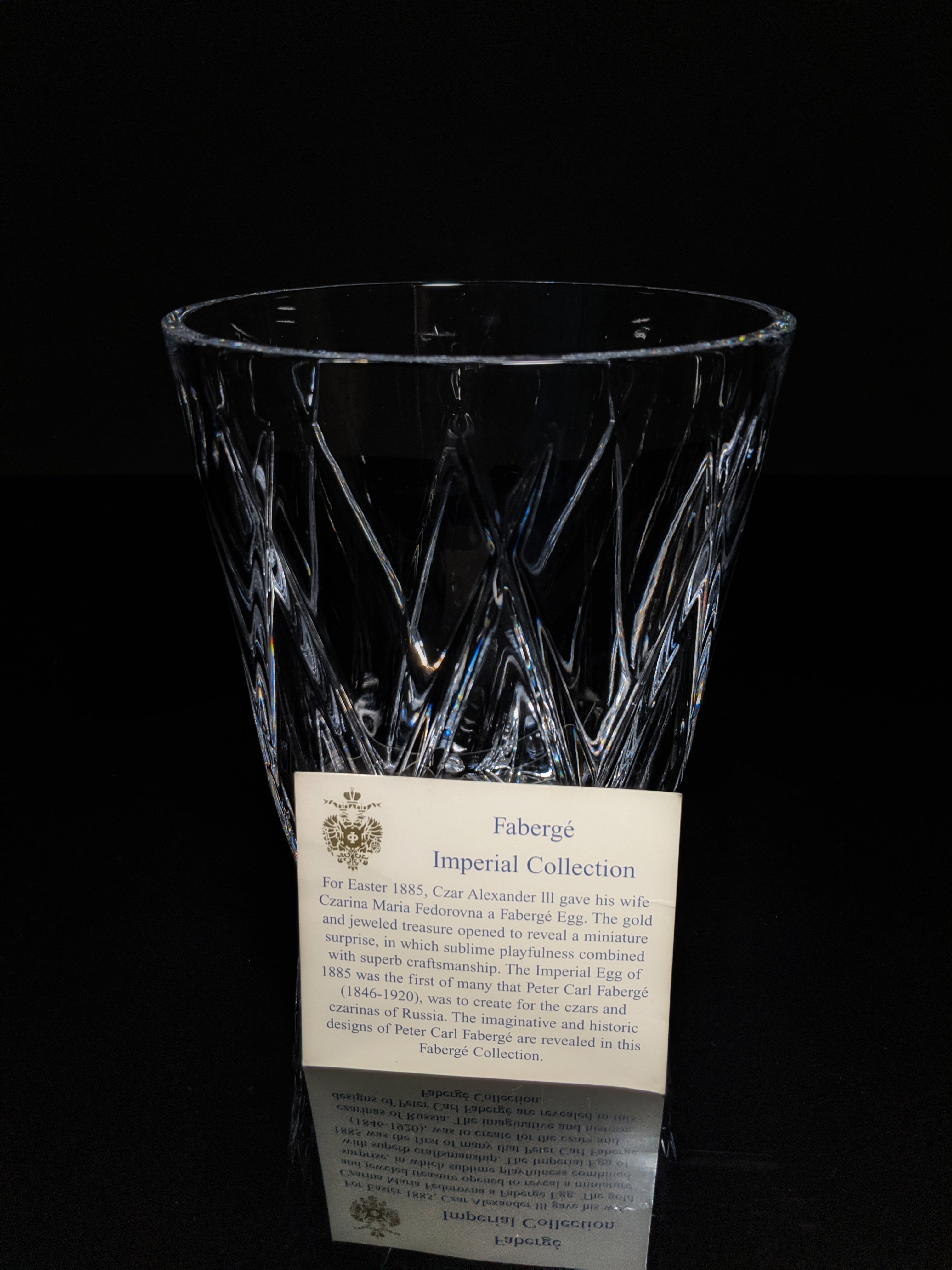 Faberge Triomphe Crystal Ice Bucket NIB