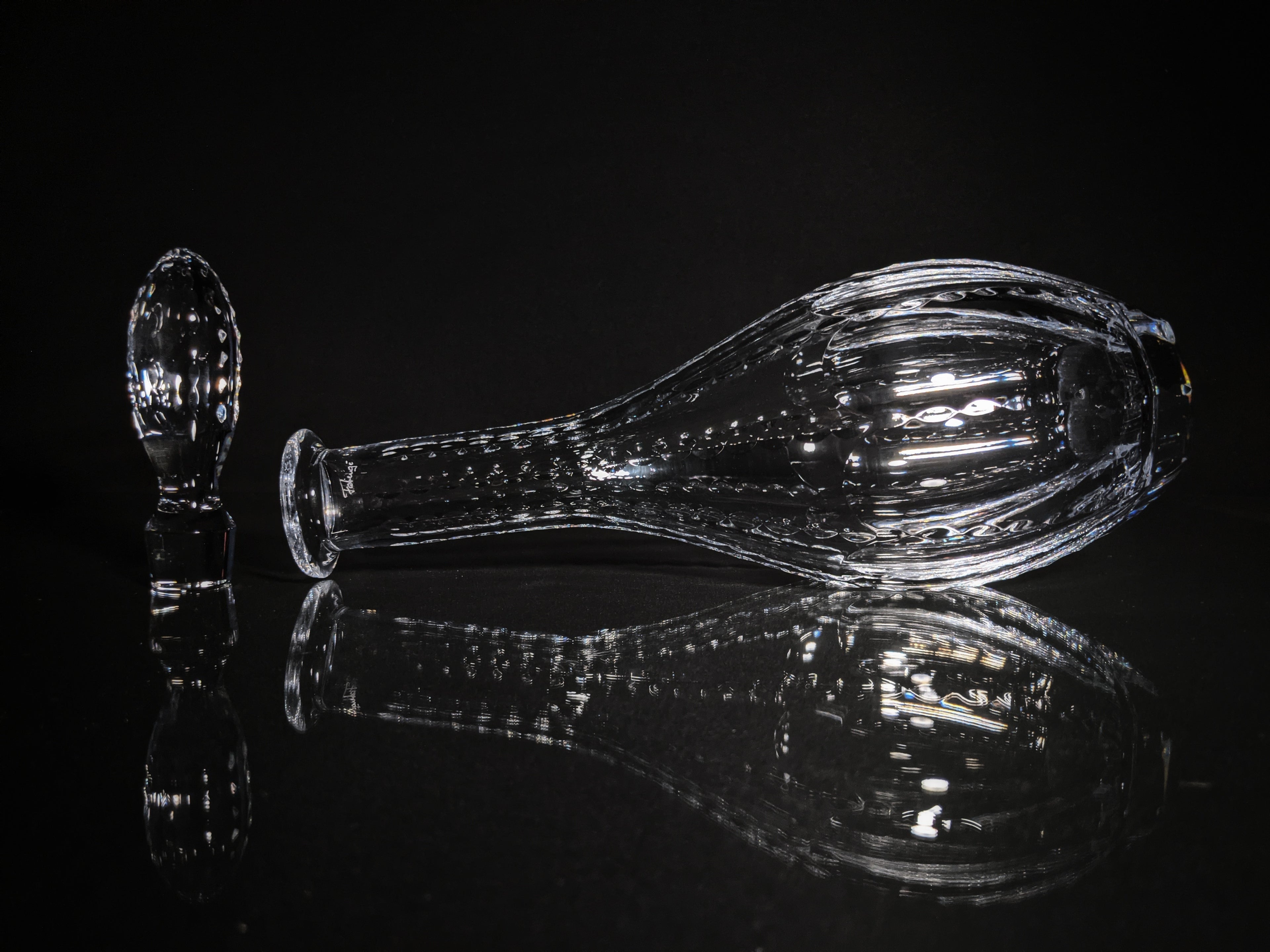Faberge Bristol Clear Crystal Decanter NIB