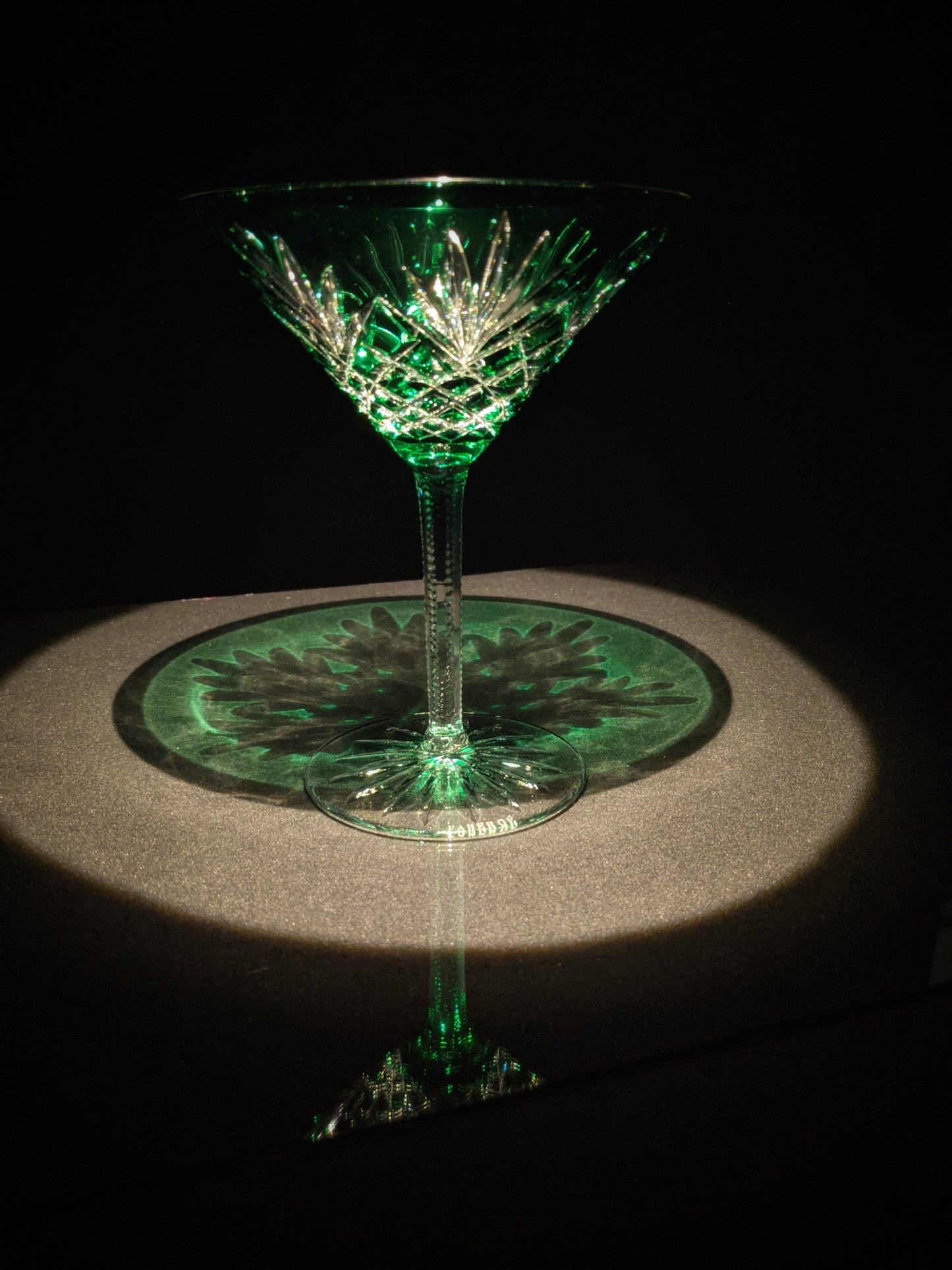 Faberge Crystal Colored Martini Glasses