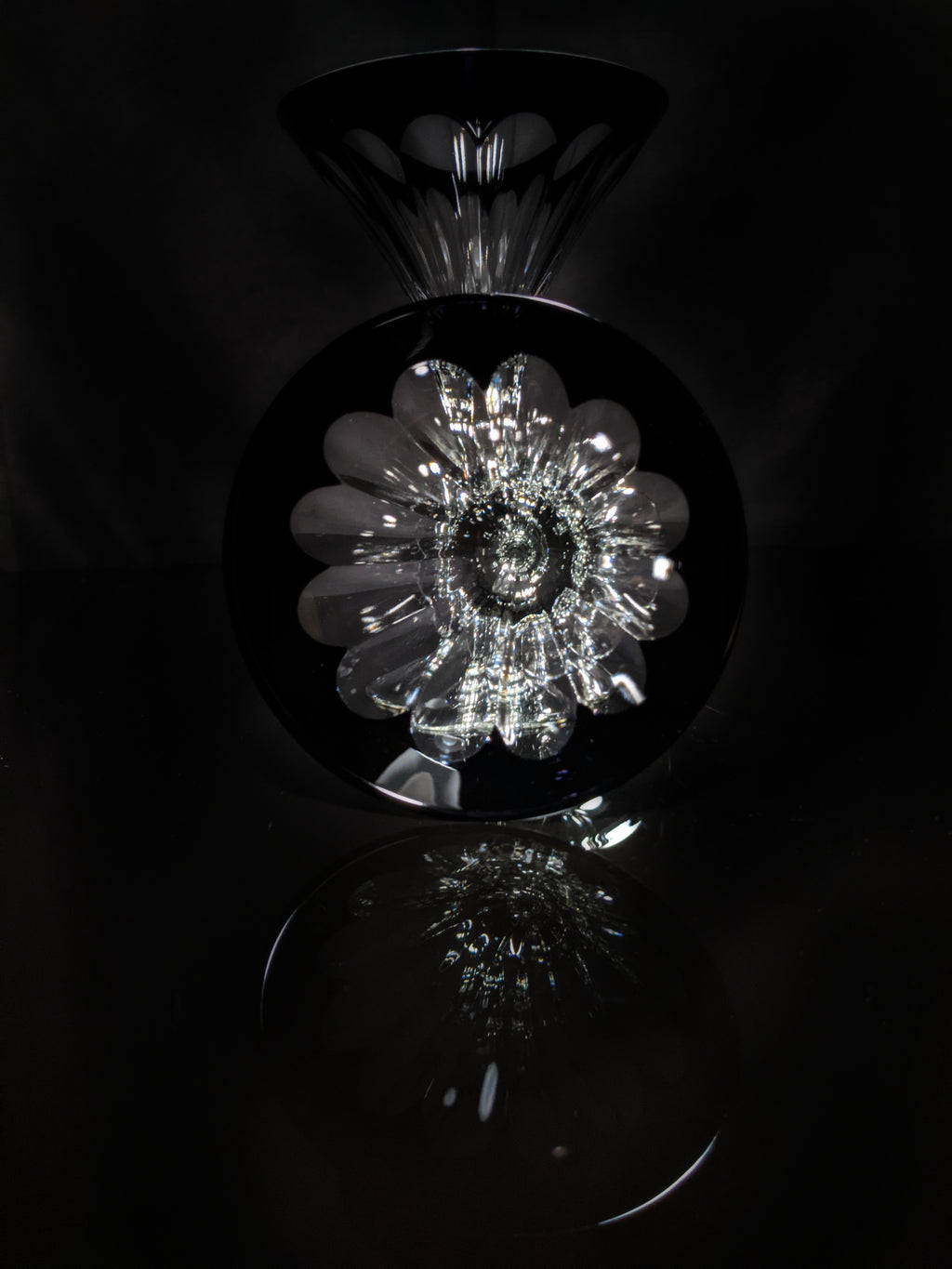 Fabergé Black Crystal Martini Glasses — Set of 2 with Original Presentation Case