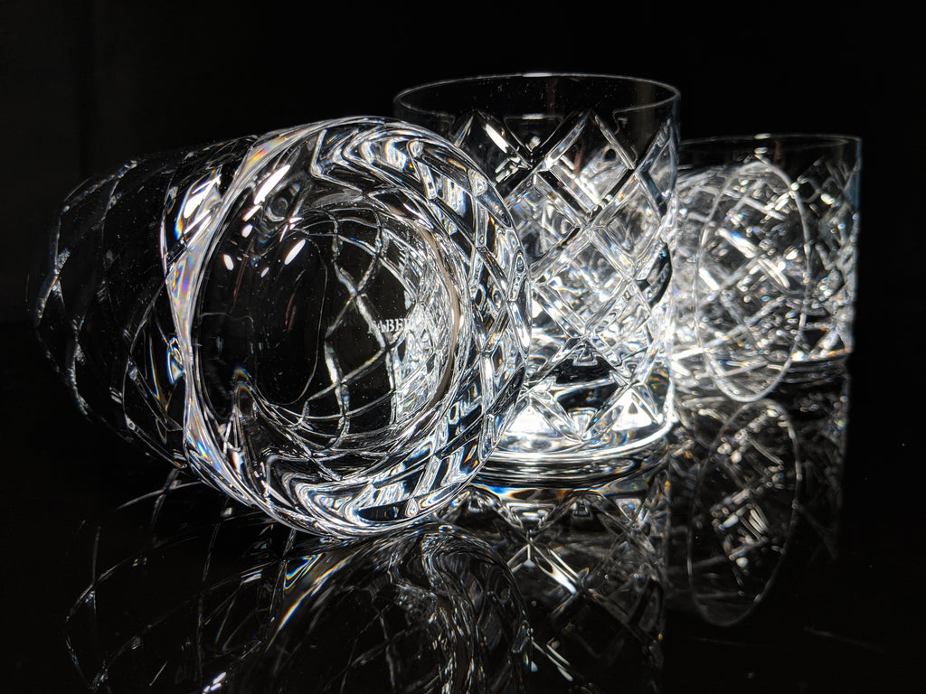 Faberge Oberon Crystal  Old Fashion Glasses