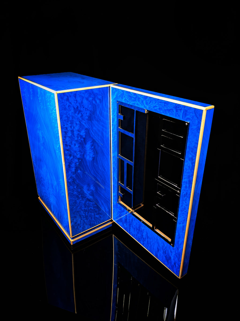 Elie Bleu Blue Madrona Cabinet Humidor