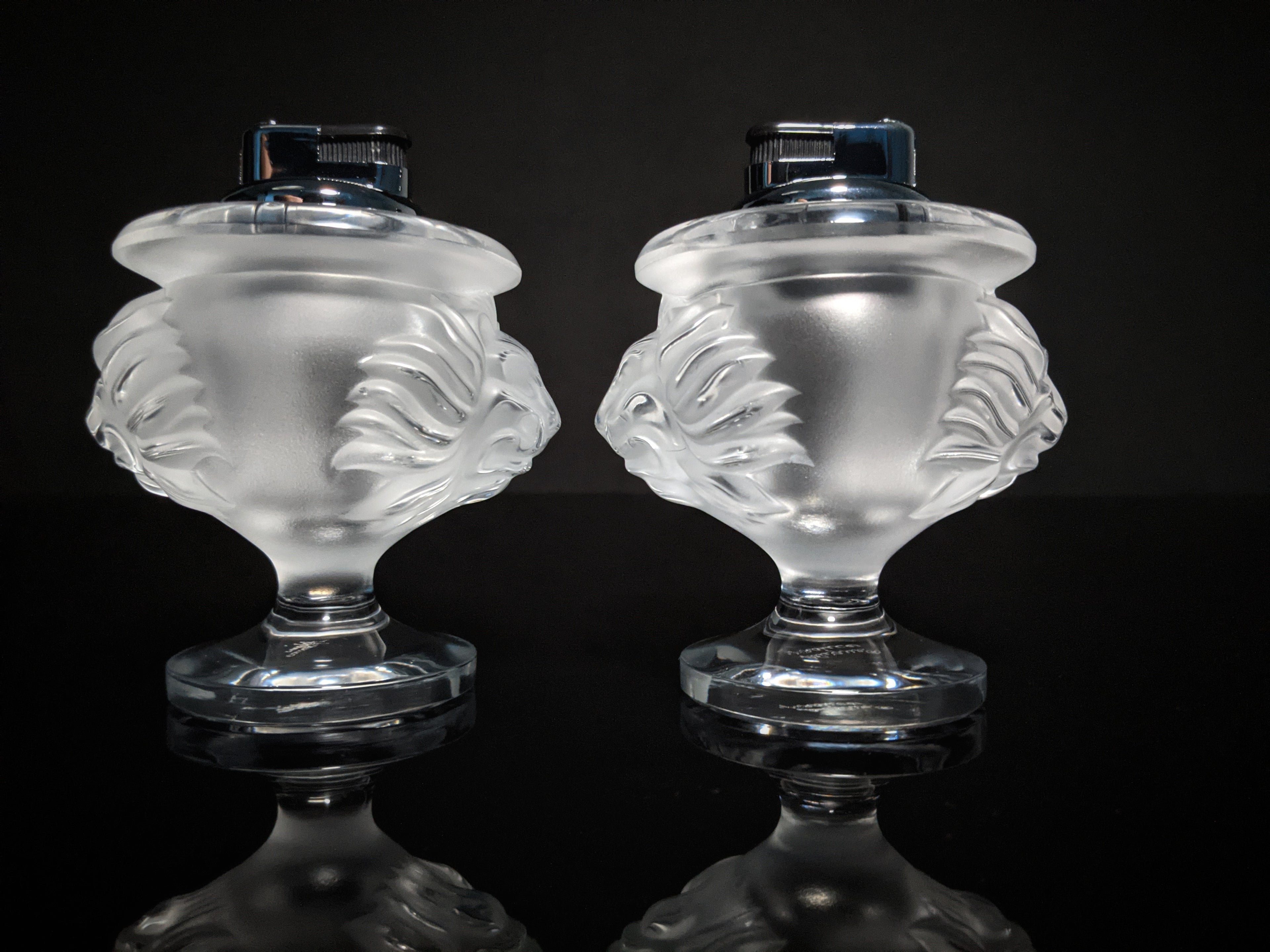 Lalique Tete De Lion Table Lighter ( One Lighter only )