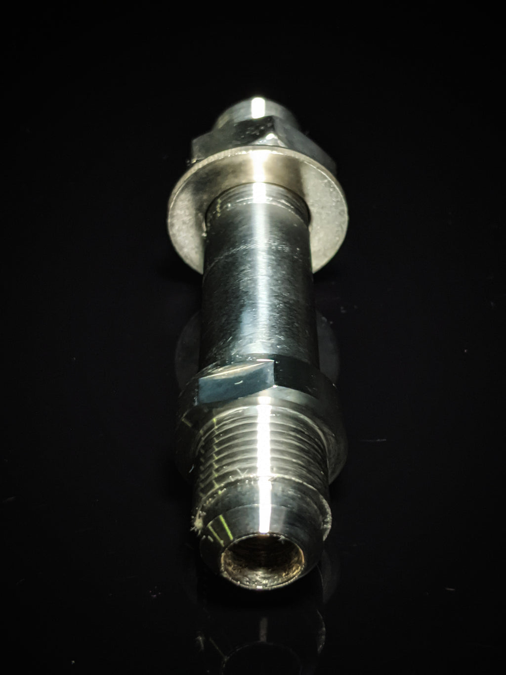 Marine Machine Thru Hull Fitting 3/8 FIP  to No 8 Flare