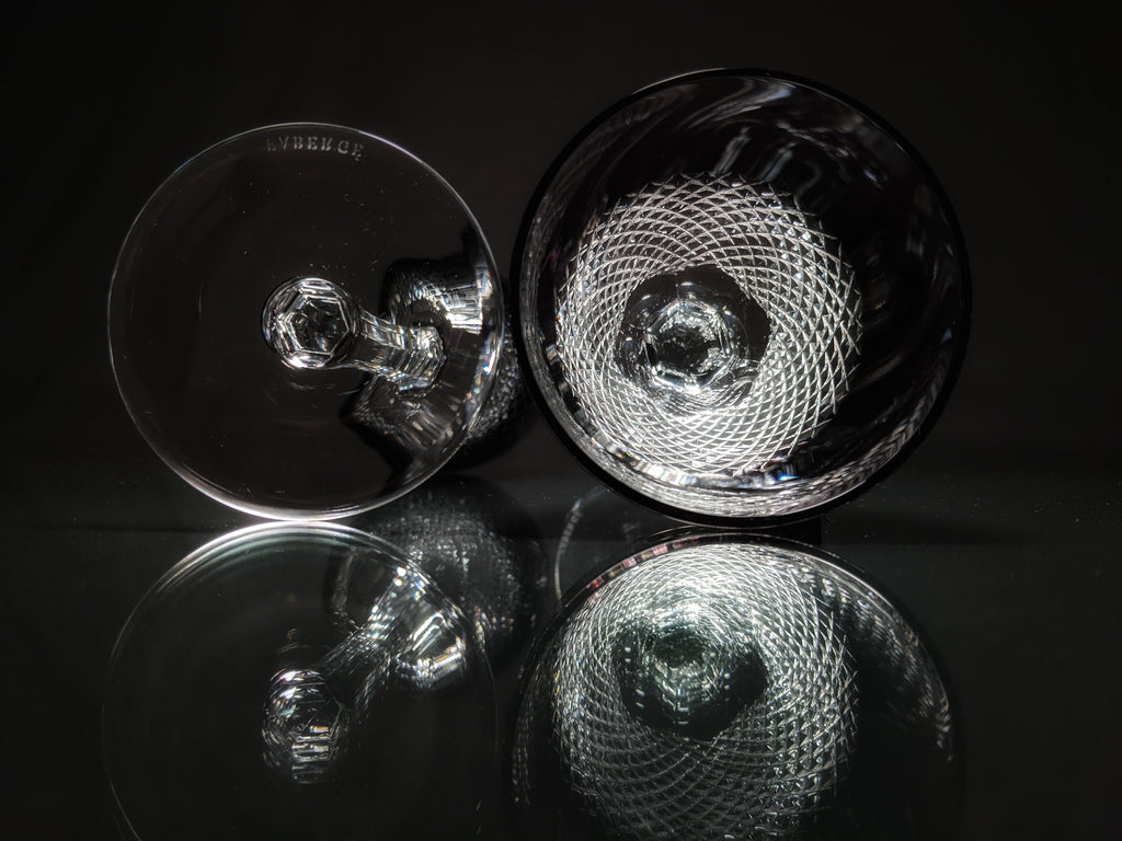 Faberge Purple Crystal Goblets