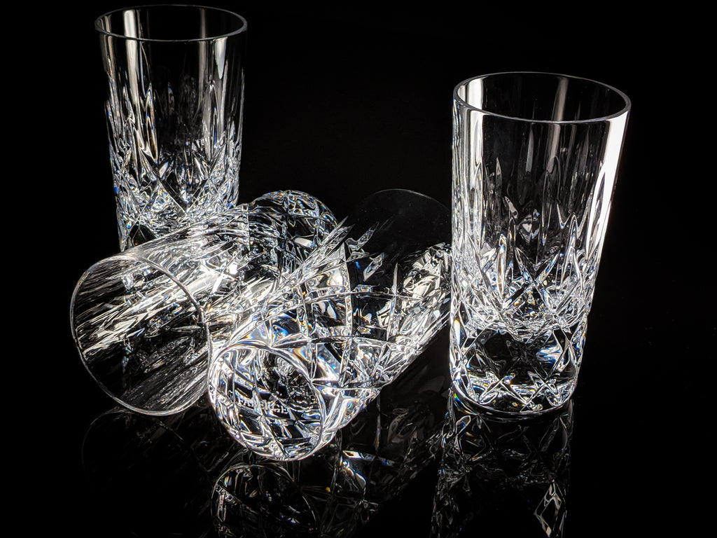 Faberge Clear Crystal Shot Glasses  Set of 4 NIB