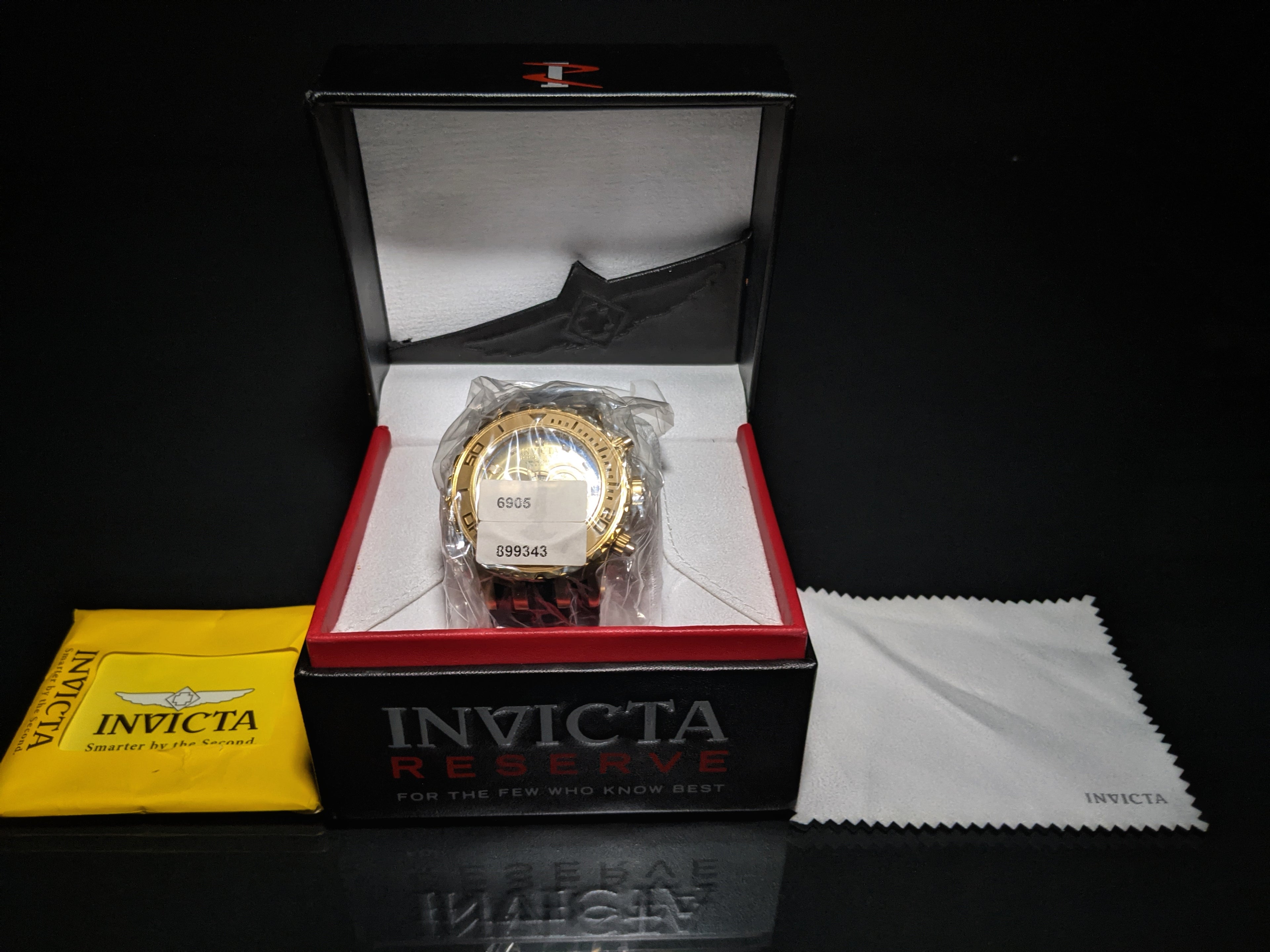 Invicta Reserve Subaqua Model 6905 Gold Plated Swiss Watch NIB