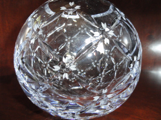 Faberge Pine Cone Crystal Rose Bowl in the original box