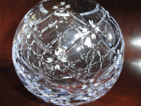 Faberge Pine Cone Crystal Rose Bowl in the original box