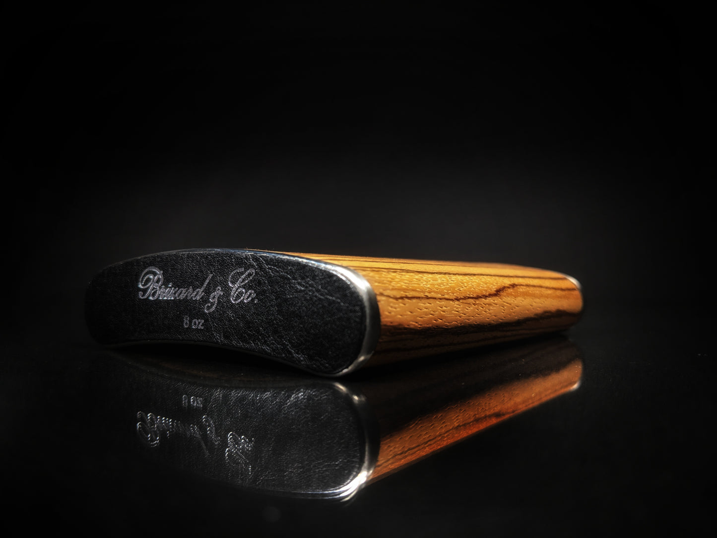 Brizard and Co. The 8 oz Flask - Zebrawood