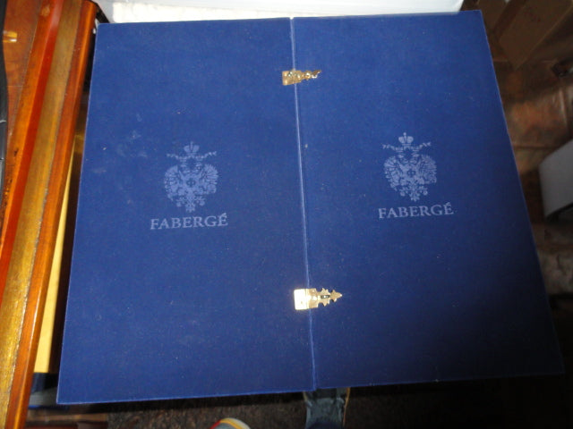FABERGE XENIA IMPERIAL CASED CUT TO CLEAR CRYSTAL GOBLETS  SIGNED