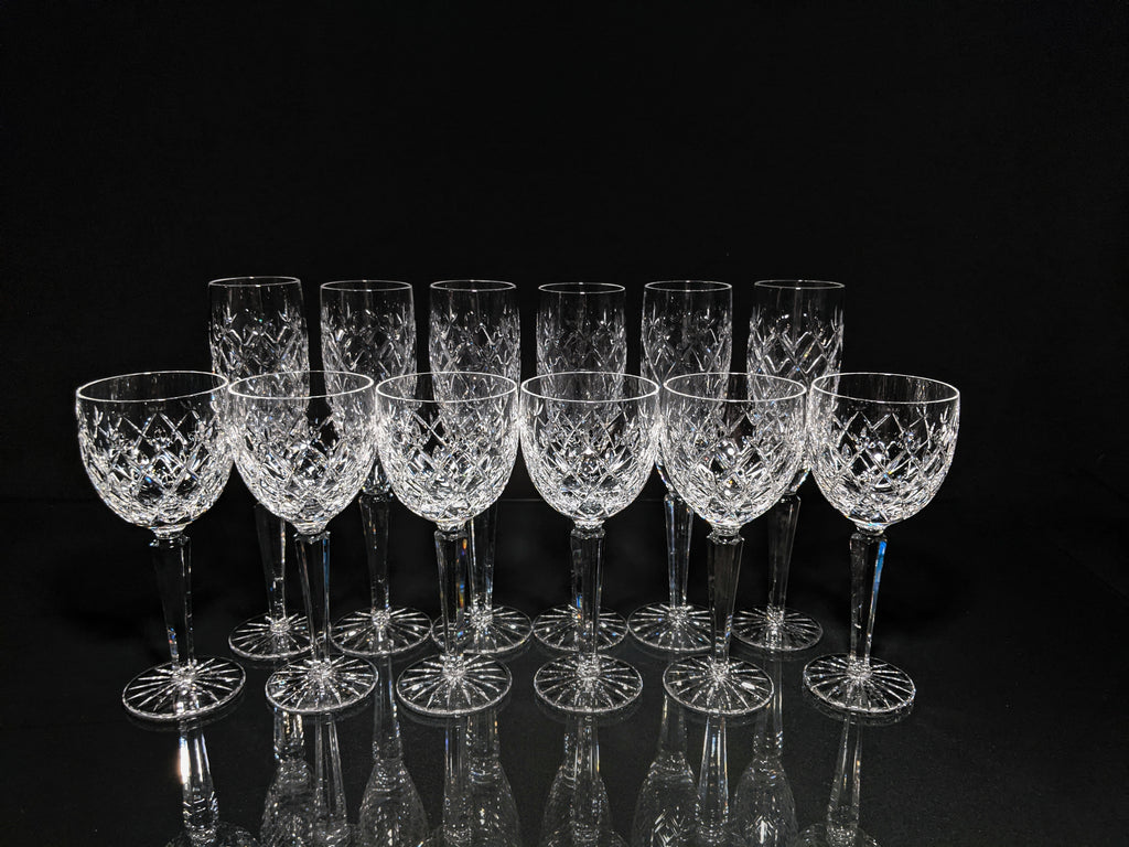 Faberge Clear Crystal Flutes and Goblets