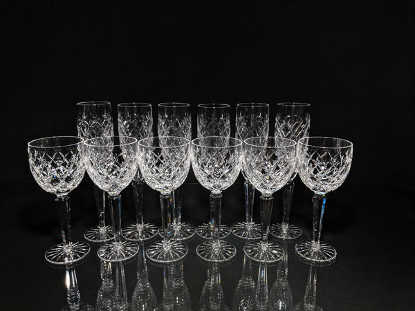Faberge Clear Crystal Flutes and Goblets