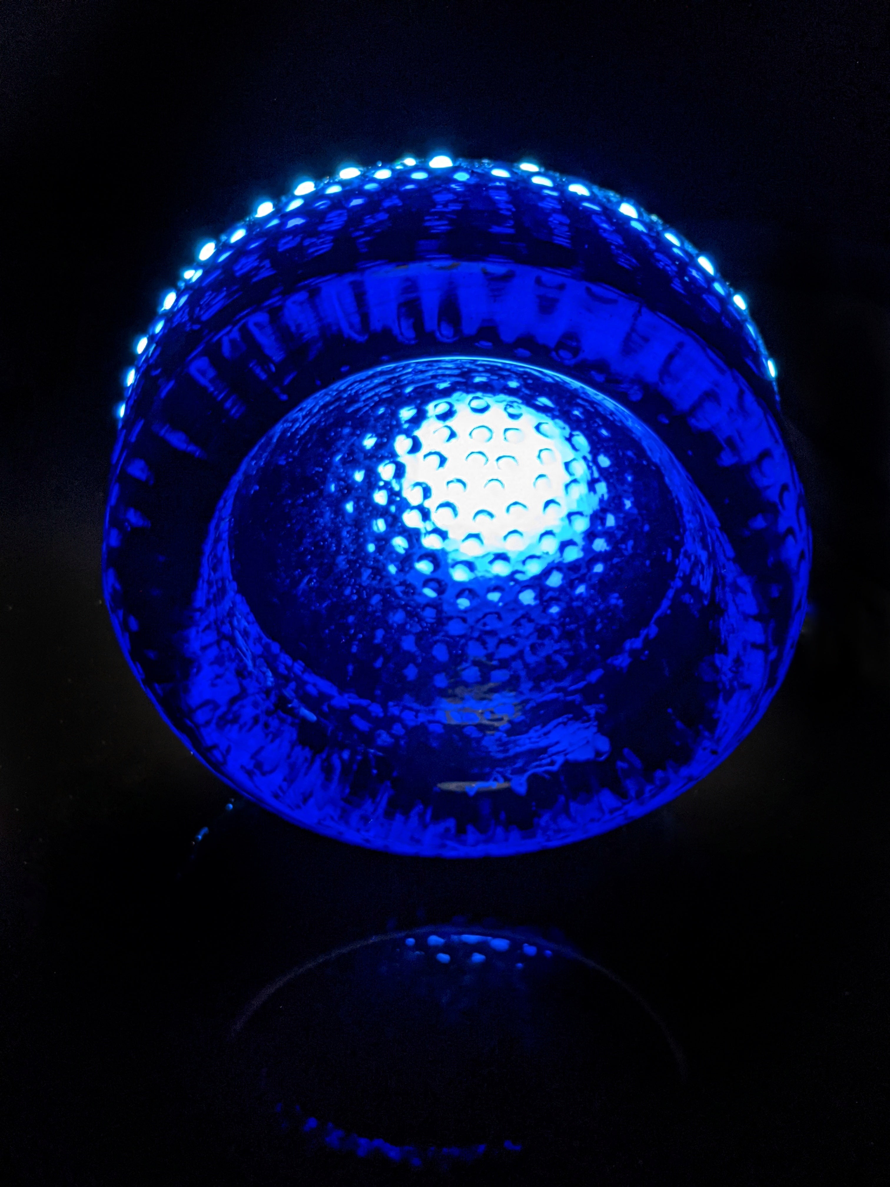 Blue Glass Ashtray