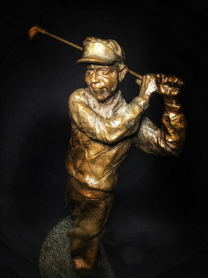 Mark Hopkins Bronze Golf Series Sculpture called " Fairway " Made in USA