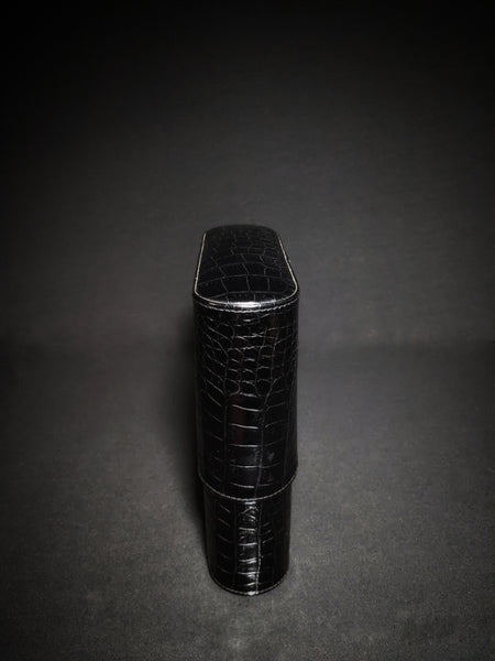 atoll cigar case in Black Croc