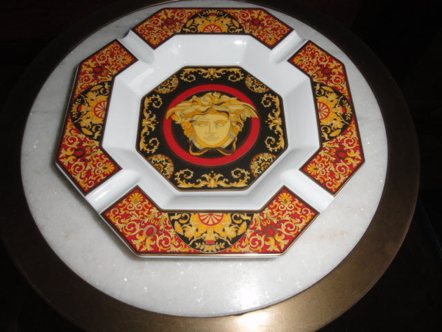 Versace Porcelain Medusa Ashtray 9”