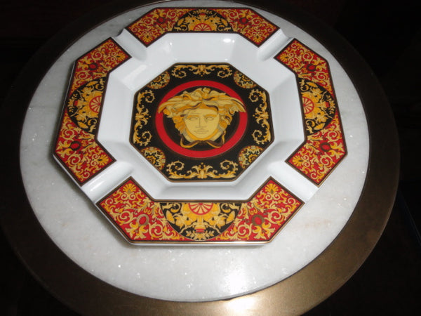 Versace Porcelain Medusa Ashtray 9”