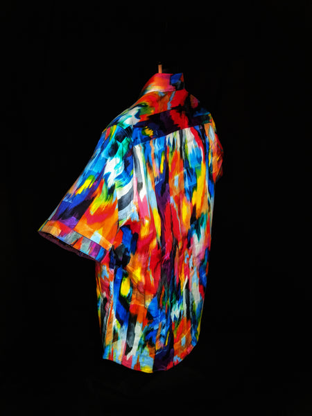 Robert Graham  Prism Effect Classic Fit Short Sleeve Shirt Size Medium
