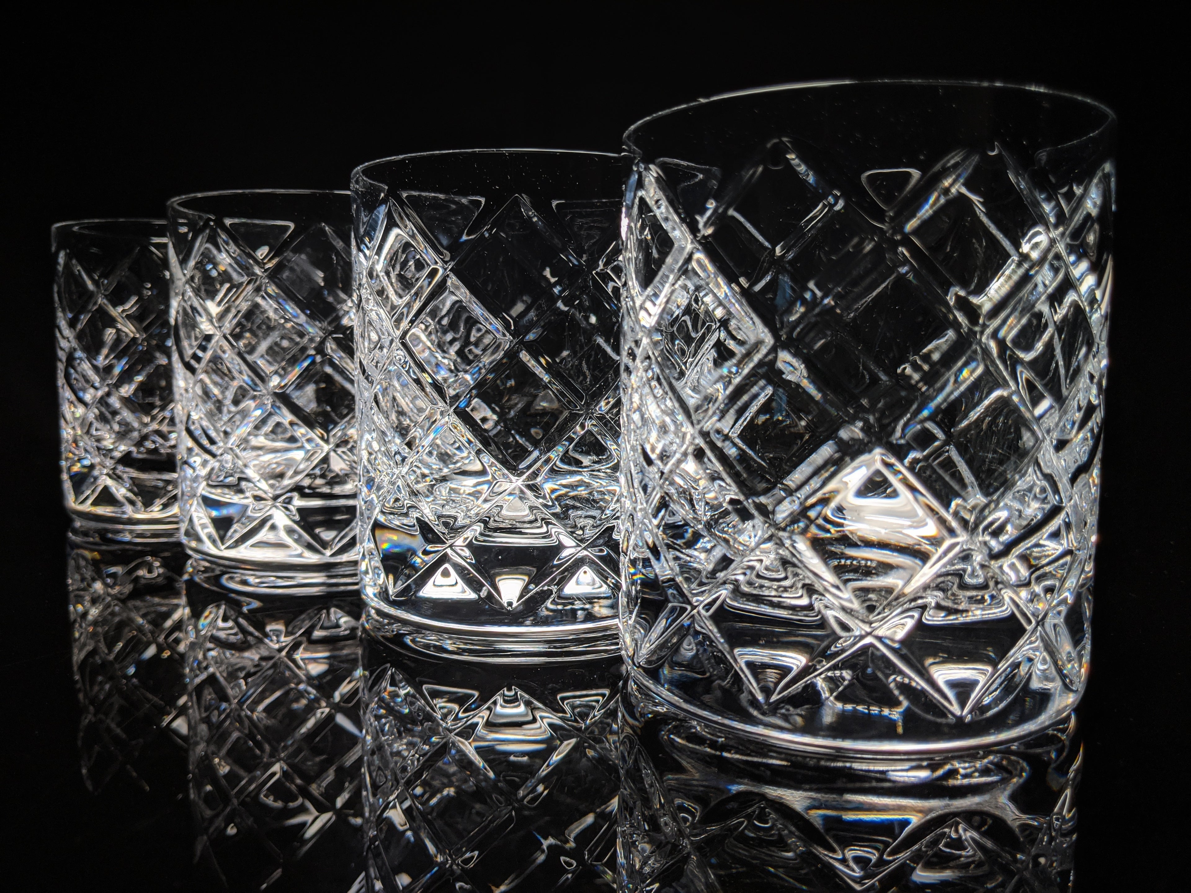 Faberge Oberon Crystal  Old Fashion Glasses