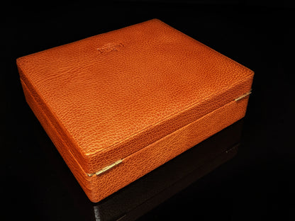 Pheasant Leather Humidor made in Spain by RD Gomez NIB
