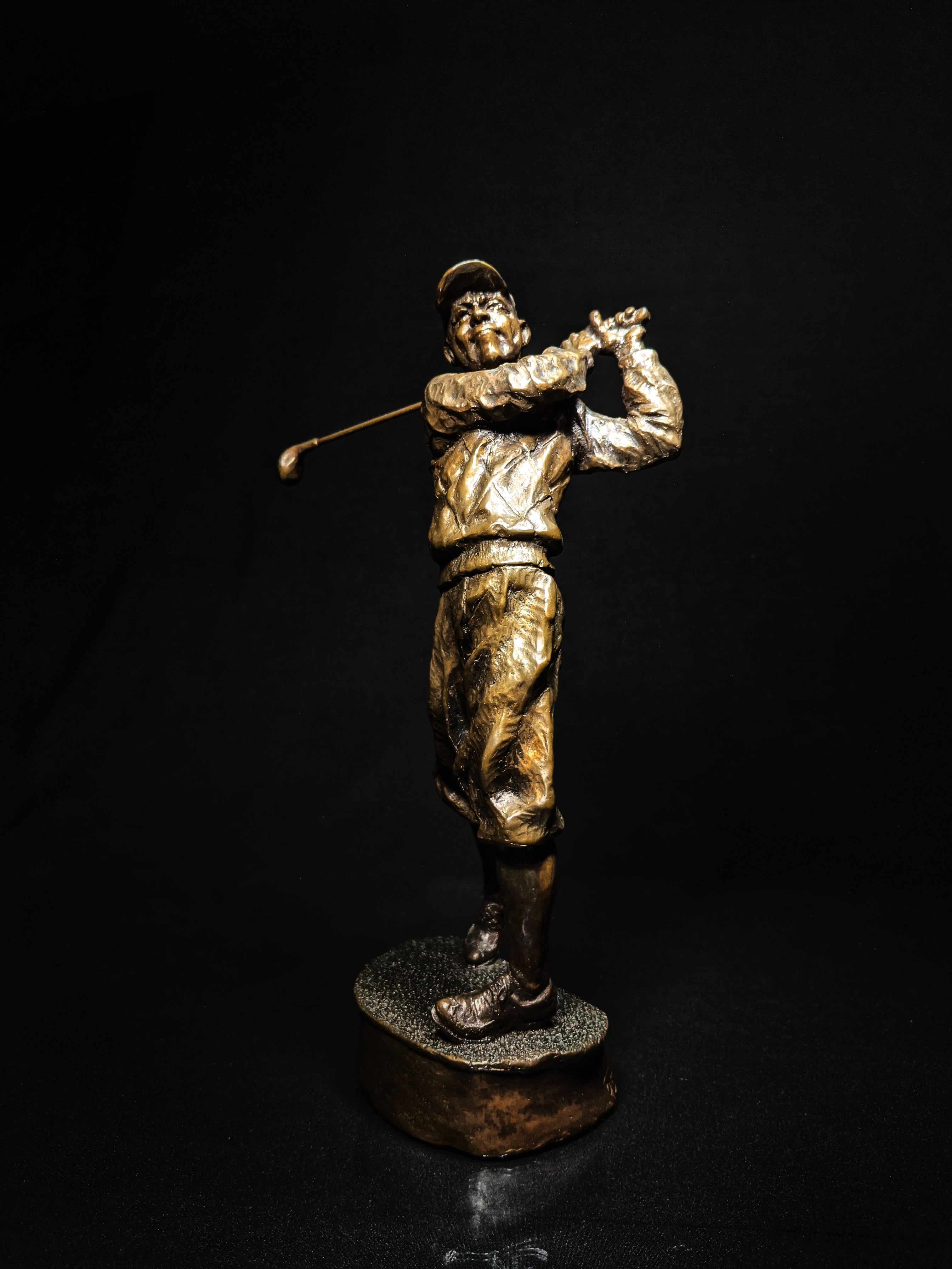 Mark Hopkins Bronze Golf Series Sculpture called " Fairway " Made in USA