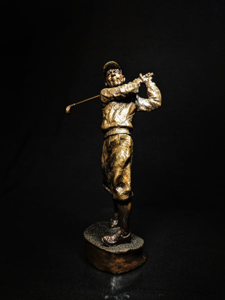 Mark Hopkins Bronze Golf Series Sculpture called " Fairway " Made in USA