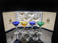 Fabergé Colored Crystal Martini Glasses