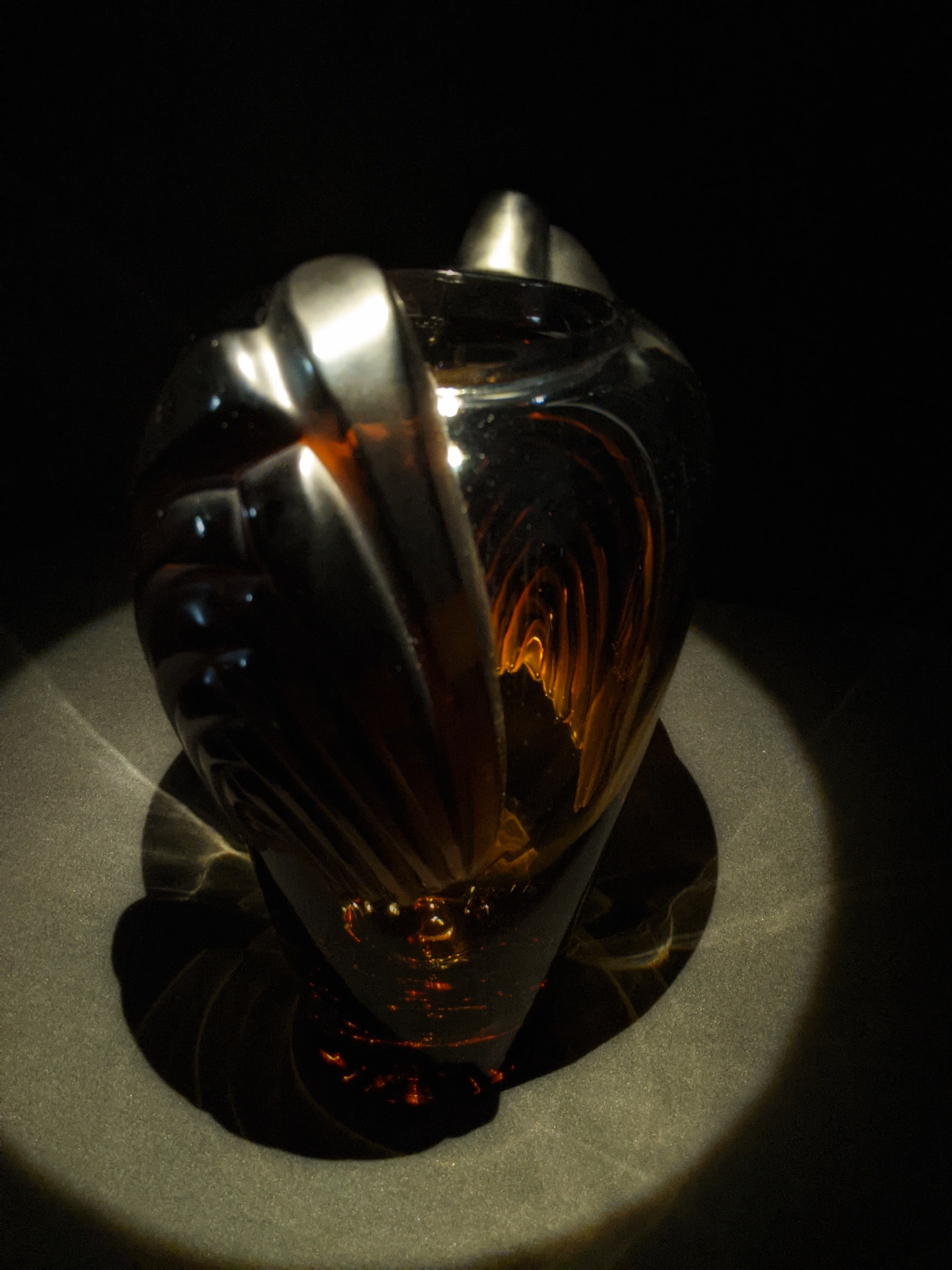LALIQUE "Marrakech" Vintage Sculptural Art Glass Vase by Marie-Claude Lalique