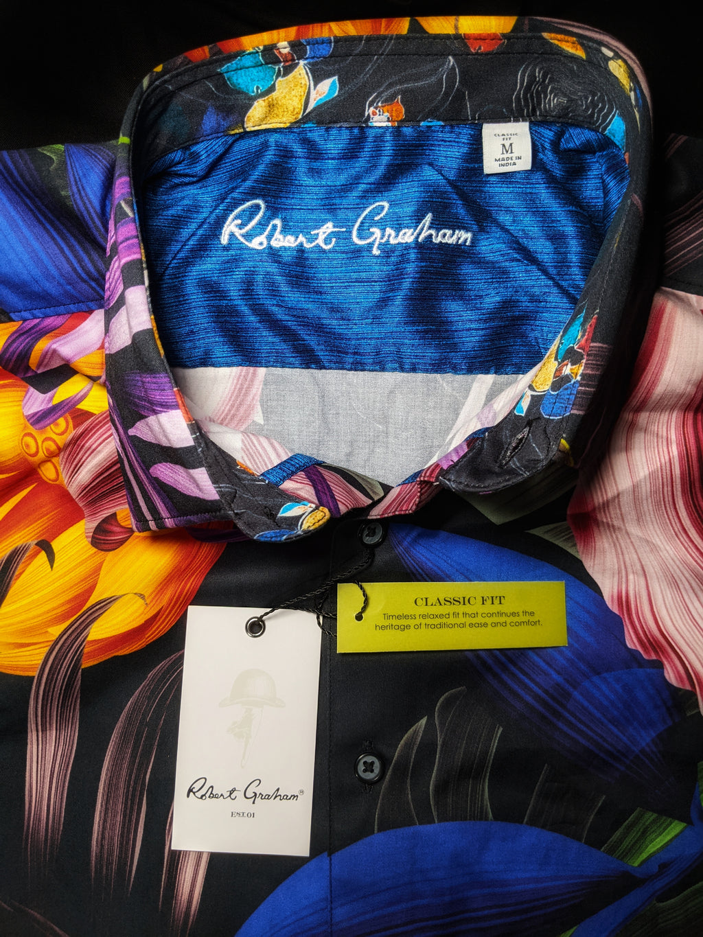 Robert Graham Bentham Short Sleeve Shirt Medium Size