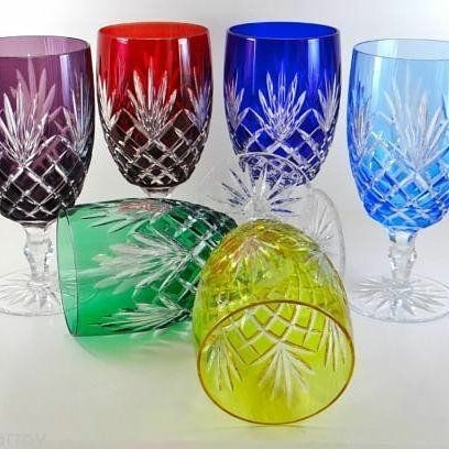 Faberge Crystal Glasses 3 combined sets