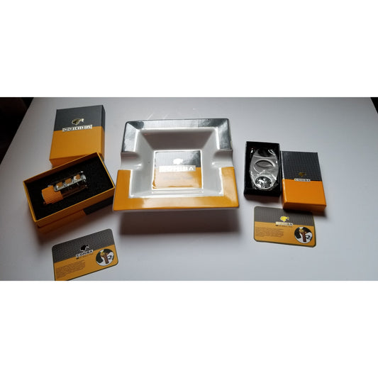 Cigar Ashtray, lighter & cutter