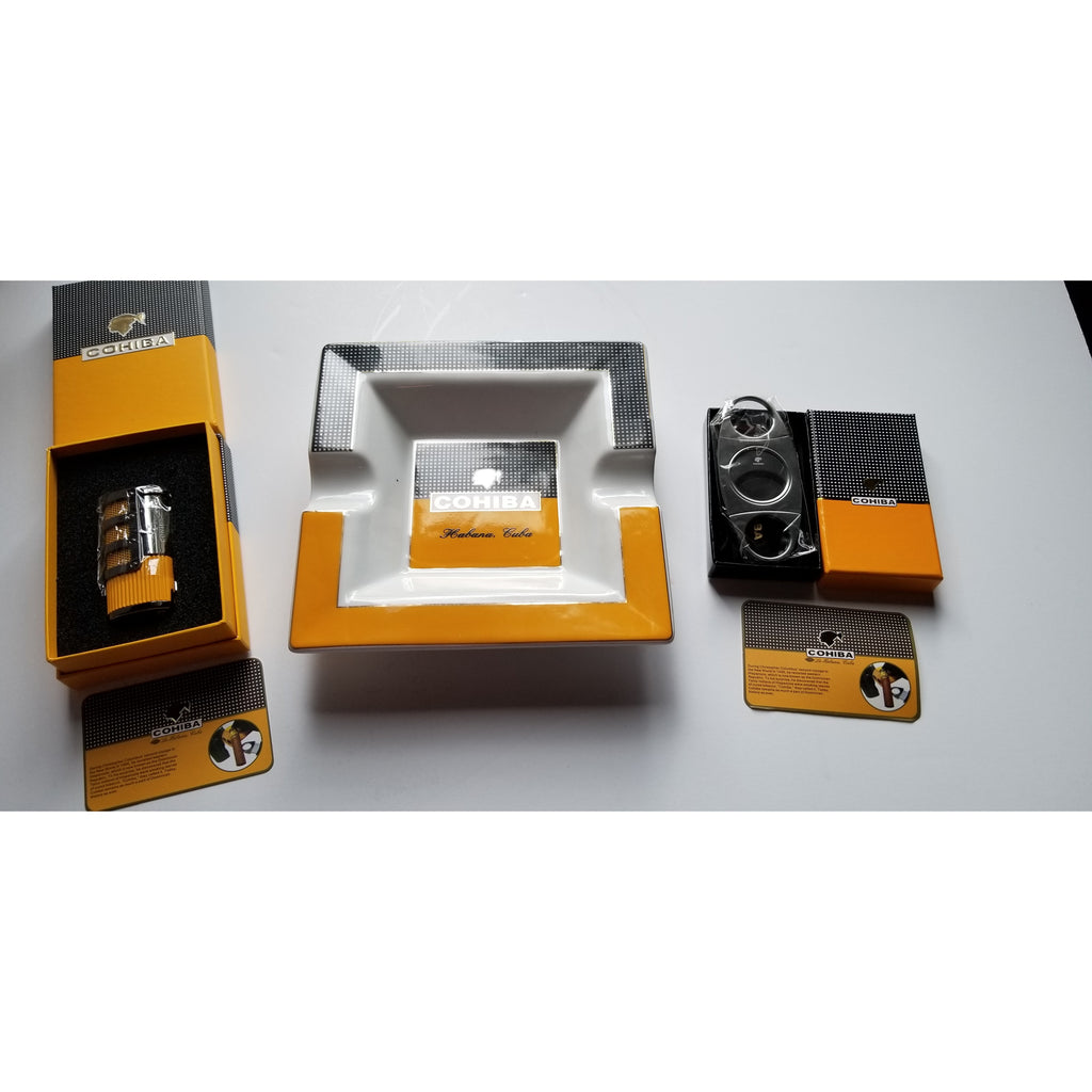 Cigar Ashtray, lighter & cutter