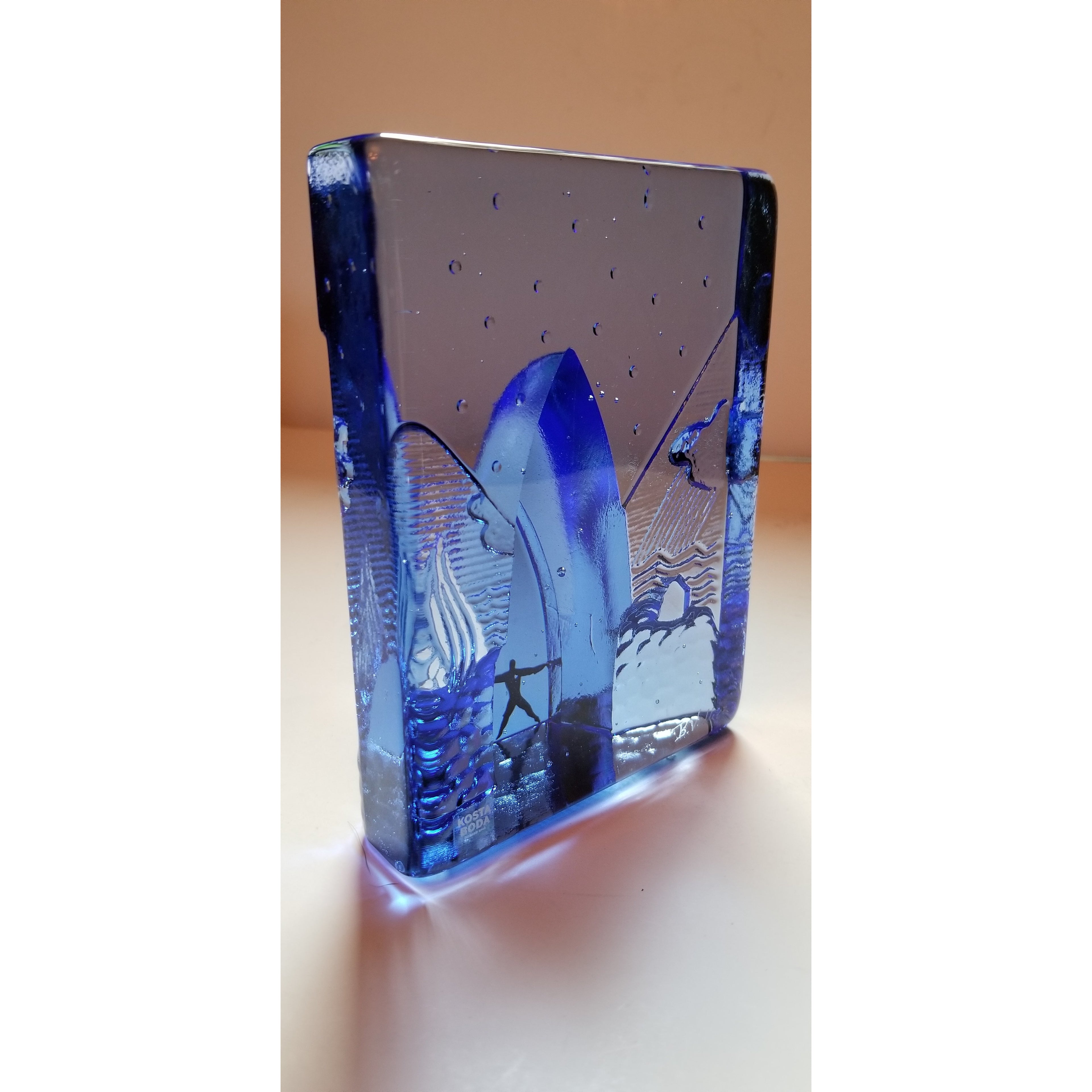 Kosta Boda Blues Sculpture 4 Elements
