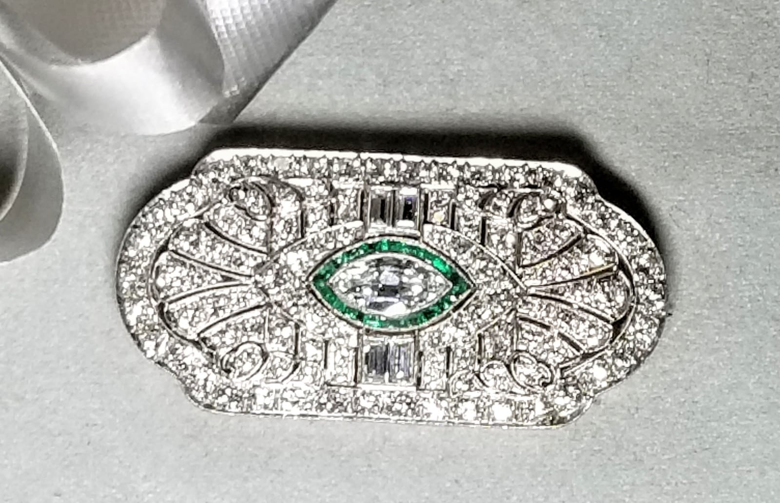Genuine Art Deco Diamond Brooch.