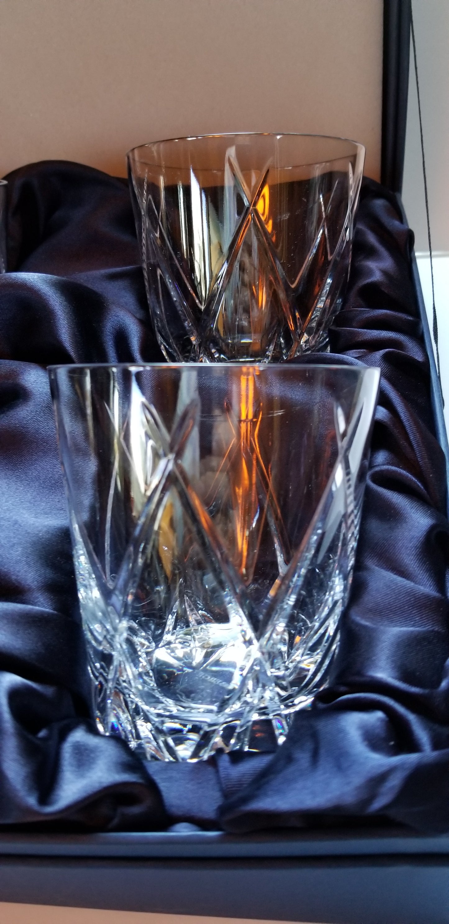 Faberge Triomphe Double Old Fashioned crystal glasses